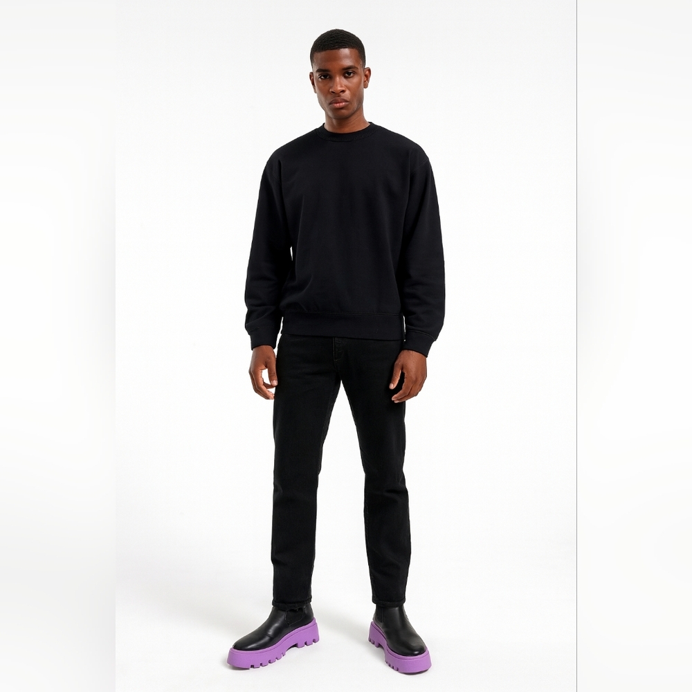 Simons Made In Italy Colourblock Chelsea Platform Purple/Black Boots